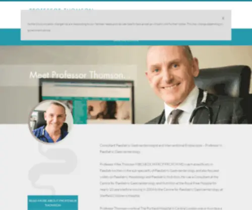 PaediatricGastroenterologist.co.uk(Professor Thomson) Screenshot