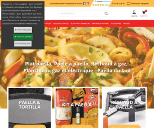 Paelladusud.com(Paella du Sud est un site spécialisé en matériel de cuisine espagnole) Screenshot