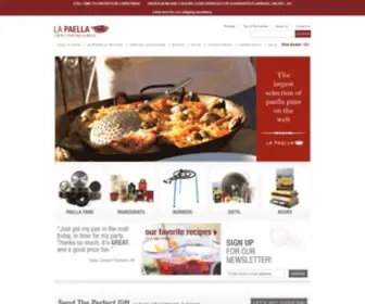 Paellapans.com(Authentic Paella Pans) Screenshot