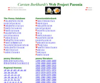 Paeonia.de(Carsten Burkhardt's Web Project Paeonia) Screenshot
