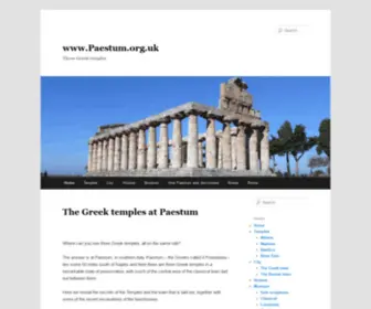 Paestum.org.uk(Archaeological guide to Paestum) Screenshot
