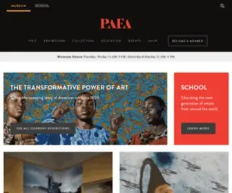 Pafa.org(Pennsylvania Academy of the Fine Arts) Screenshot