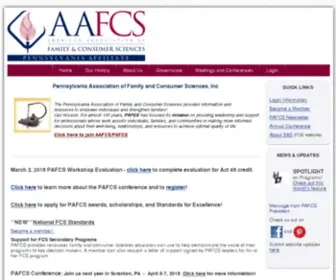 Pafcs.org(Pennsylvania Association of Family & Consumer Sciences) Screenshot