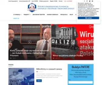 Pafere.org(Polsko-Amerykańska Fundacja Edukacji i Rozwoju Ekonomicznego) Screenshot