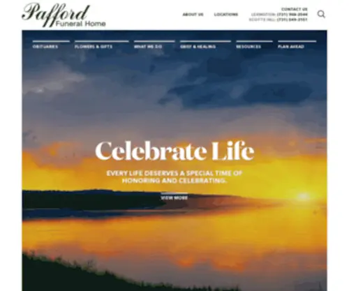 Paffordfuneralhome.com(Pafford Funeral Home) Screenshot