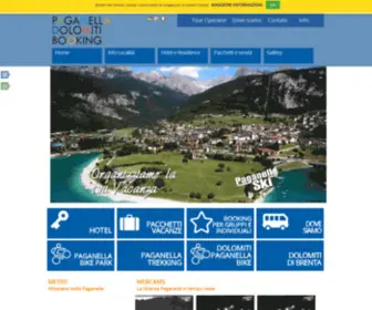 Paganelladolomitibooking.it(Paganella Dolomiti Booking) Screenshot