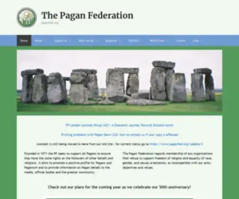 Paganfed.org(The Pagan Federation) Screenshot