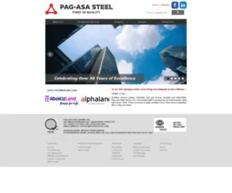 Pagasasteel.com(Pag-asa Steel Works Inc) Screenshot