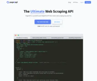 Page2API.com(The Ultimate Web Scraping API) Screenshot