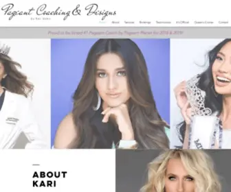 Pageantcoachinganddesigns.org(Pageant Coaching and Designs by Kari Volen) Screenshot