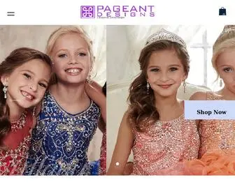 Pageantdesigns.com(Girls's & Misses' Winning Pageant Dresses) Screenshot