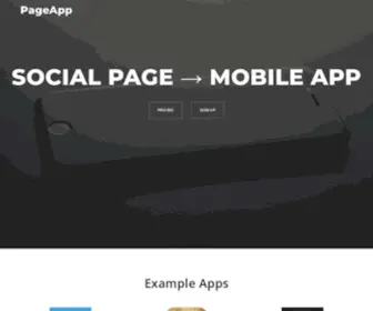 Pageapp.com(Turn Your Facebook/YouTube/Twitter Page into an App) Screenshot