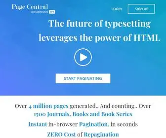 Pagecentralhub.com(Automated Typesetting on the Browser) Screenshot