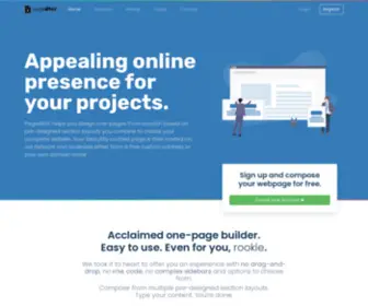 Pageditor.com(One-page website builder) Screenshot