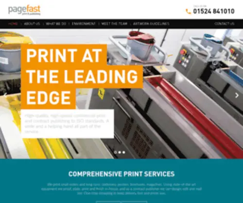 Pagefast.co.uk(Full Service Commercial Print & Publishing in Lancaster) Screenshot