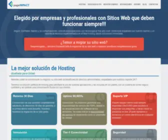 Pageimpact.com(Proveedor de Web Hosting) Screenshot