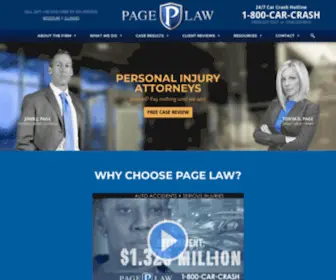 Pagelaw.com(St. Louis personal injury attorneys at Page Law represent the seriously injured) Screenshot