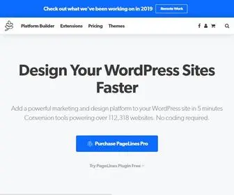 Pagelines.com(The Best WordPress Design and Conversion Tools) Screenshot
