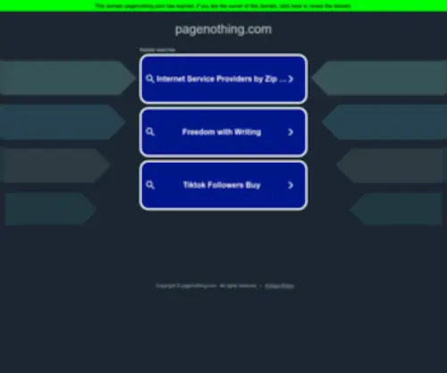 Pagenothing.com(Page Nothing) Screenshot