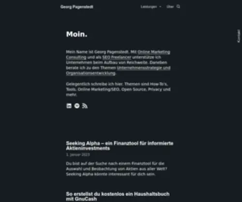 Pagenstedt.de(Online Marketing Beratung) Screenshot