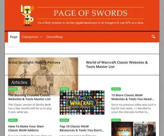 Pageofswords.com(Page of Swords) Screenshot