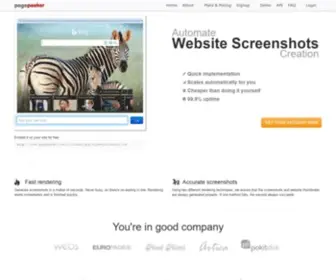 Pagepeeker.com(Put website thumbnails and favicons on your site. Free branded (up to 480x360)) Screenshot