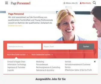 Pagepersonnel.de(Personal-Recruitment, Vollzeit & Zeitarbeit l Page Personnel) Screenshot