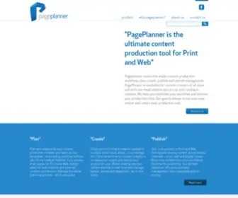 Pageplannersolutions.com(The ultimate content production tool for Print and Web) Screenshot