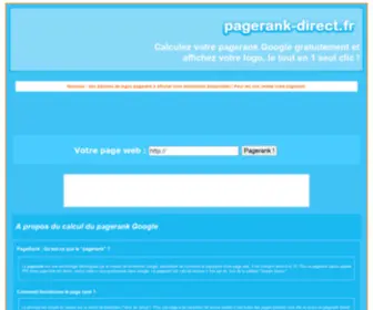 Pagerank-Direct.fr(Pagerank Google) Screenshot