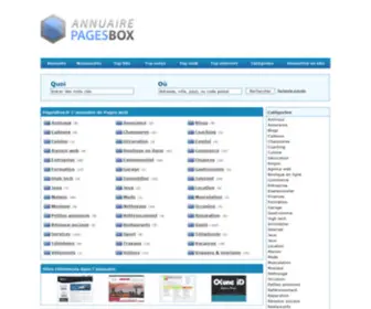 Pagesbox.fr(L'annuaire de Pages web) Screenshot