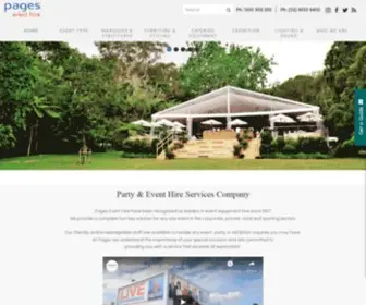 Pageseventhire.com.au(Party, Event Equipment & Furniture Hire Australia) Screenshot