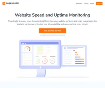 Pagesmeter.com(PagesMeter gives you insight on how well your site loads and) Screenshot