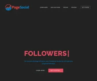 Pagesocial.com(Get Targeted Instagram Followers) Screenshot