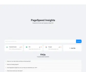 Pagespeedinsights.io(Pagespeed Insights) Screenshot