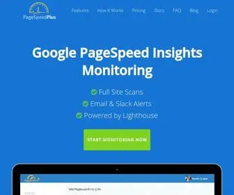 Pagespeedplus.com(#1 Google PageSpeed Insights Monitoring) Screenshot