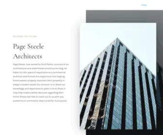 Pagesteele.com(Page Steele Architects) Screenshot