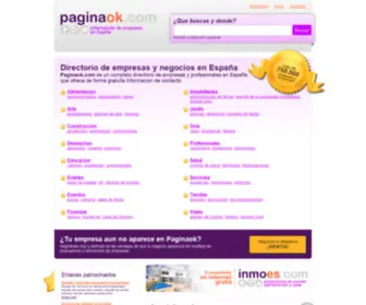 Paginaok.com(Empresas en españa) Screenshot