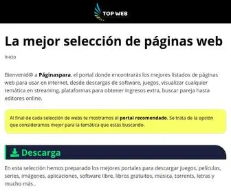 Paginaspara.net(Mejores Alternativas en Internet) Screenshot