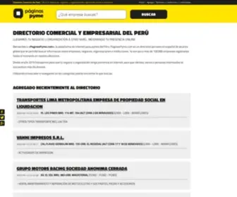 Paginaspyme.com(Directorio Comercial y Empresarial del Per) Screenshot