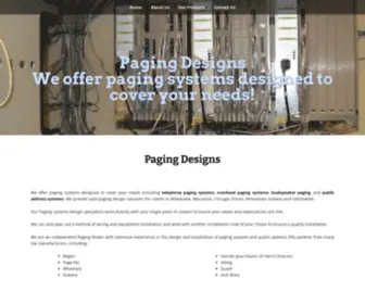 Pagingdesigns.com(A Service of Intelegist) Screenshot