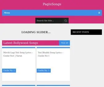 Paglusongs.com(Lyrics of Hindi Pop Songs) Screenshot