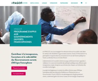 Pagof.fr(Programme d'Appui aux Gouvernements Ouverts Francophones) Screenshot