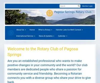 Pagosaspringsrotary.org(Rotary Club of Pagosa Springs) Screenshot