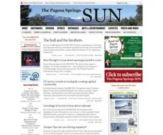 Pagosasun.com(The Pagosa Springs SUN) Screenshot