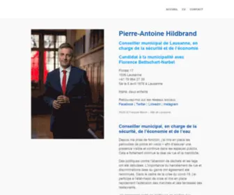 Pahildbrand.ch(Pierre-Antoine Hildbrand | Candidat à la Municipalité de Lausanne) Screenshot