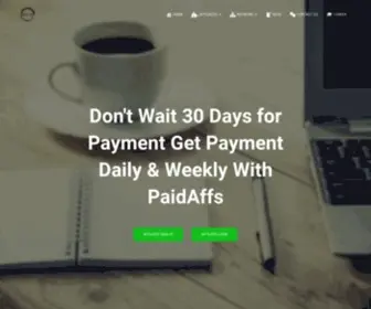 Paidaffs.com(Paid Affs A Daily & Weekly Paid CPA Affiliate Network) Screenshot