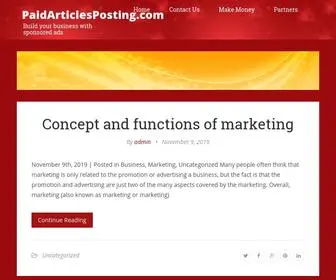 Paidarticlesposting.com(Build your business with sponsored ads) Screenshot