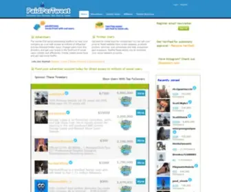 Paidpertweet.com(Get Paid For Tweets) Screenshot