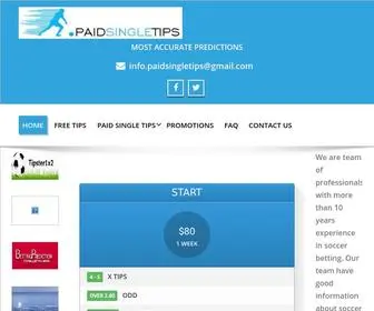 Paidsingletips.com(Best Soccer Tips) Screenshot