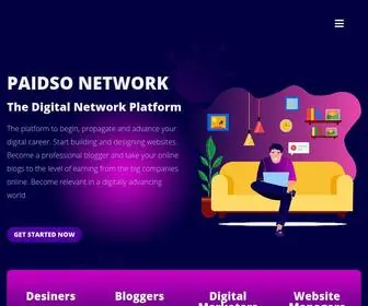 Paidsonetwork.com(PAIDSO NETWORK) Screenshot